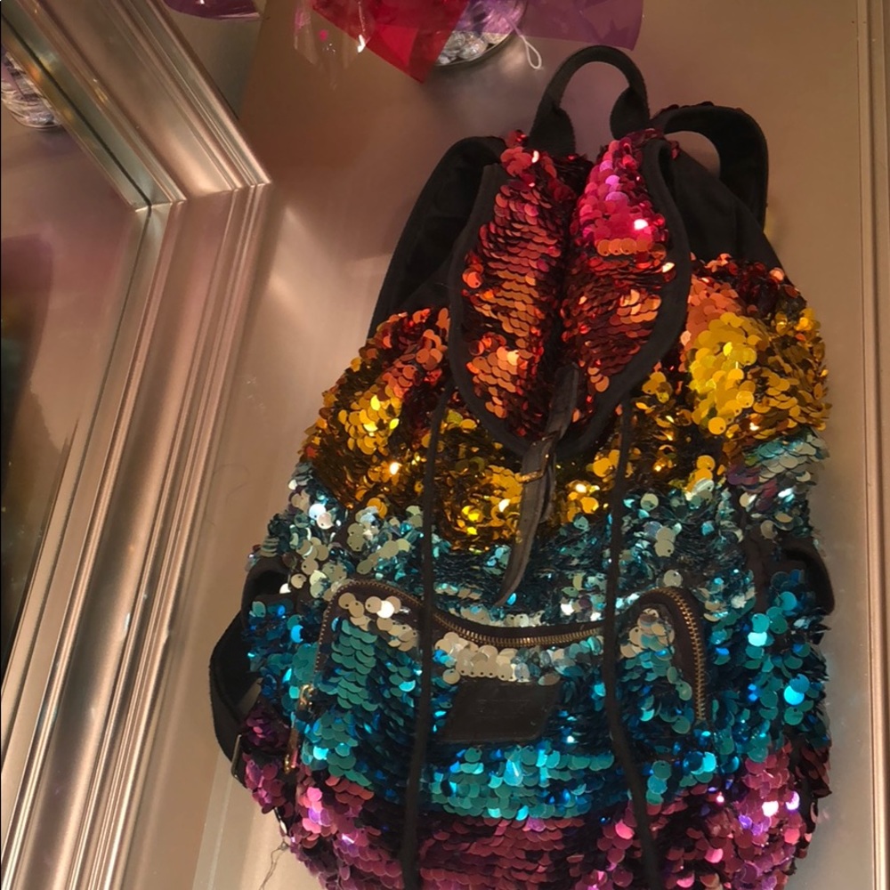 Victoria’s Secret Pink Rainbow Sequin Backpack